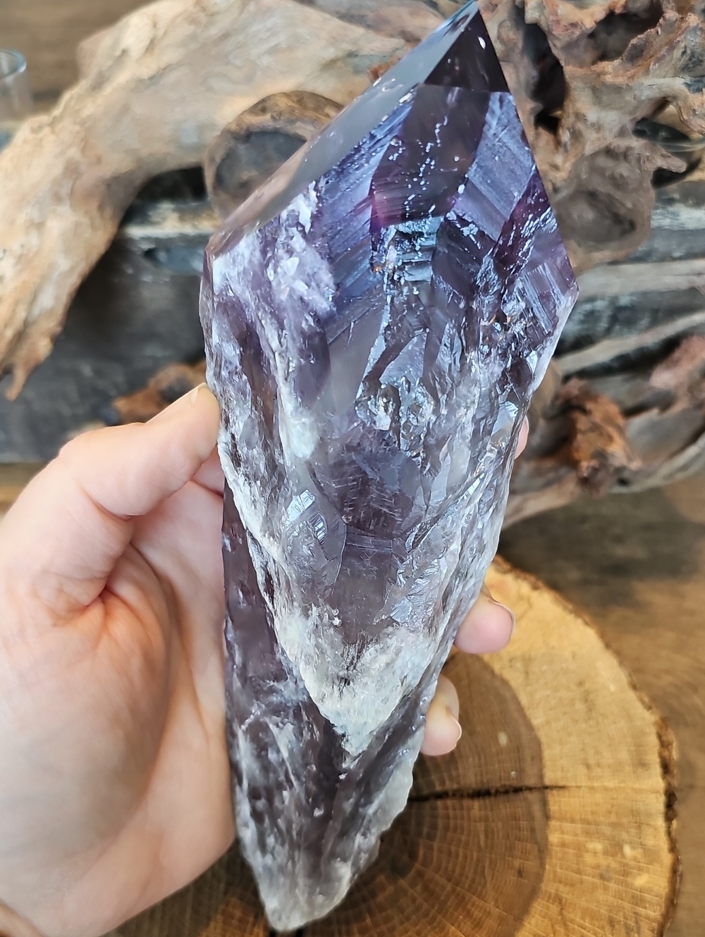 Large Purple Amethyst Point Crystal
